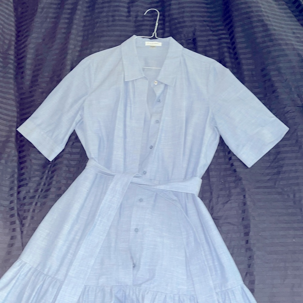 light blue Calvin Klein dress!